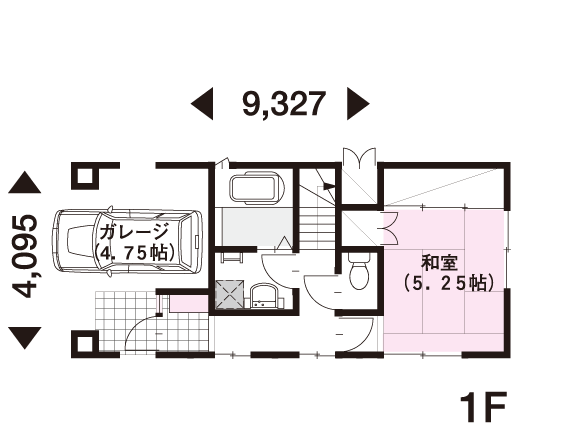 33坪 3階建 西向き の間取り 間取り集500プラン あたりまえ の間取り集 ミサワホーム